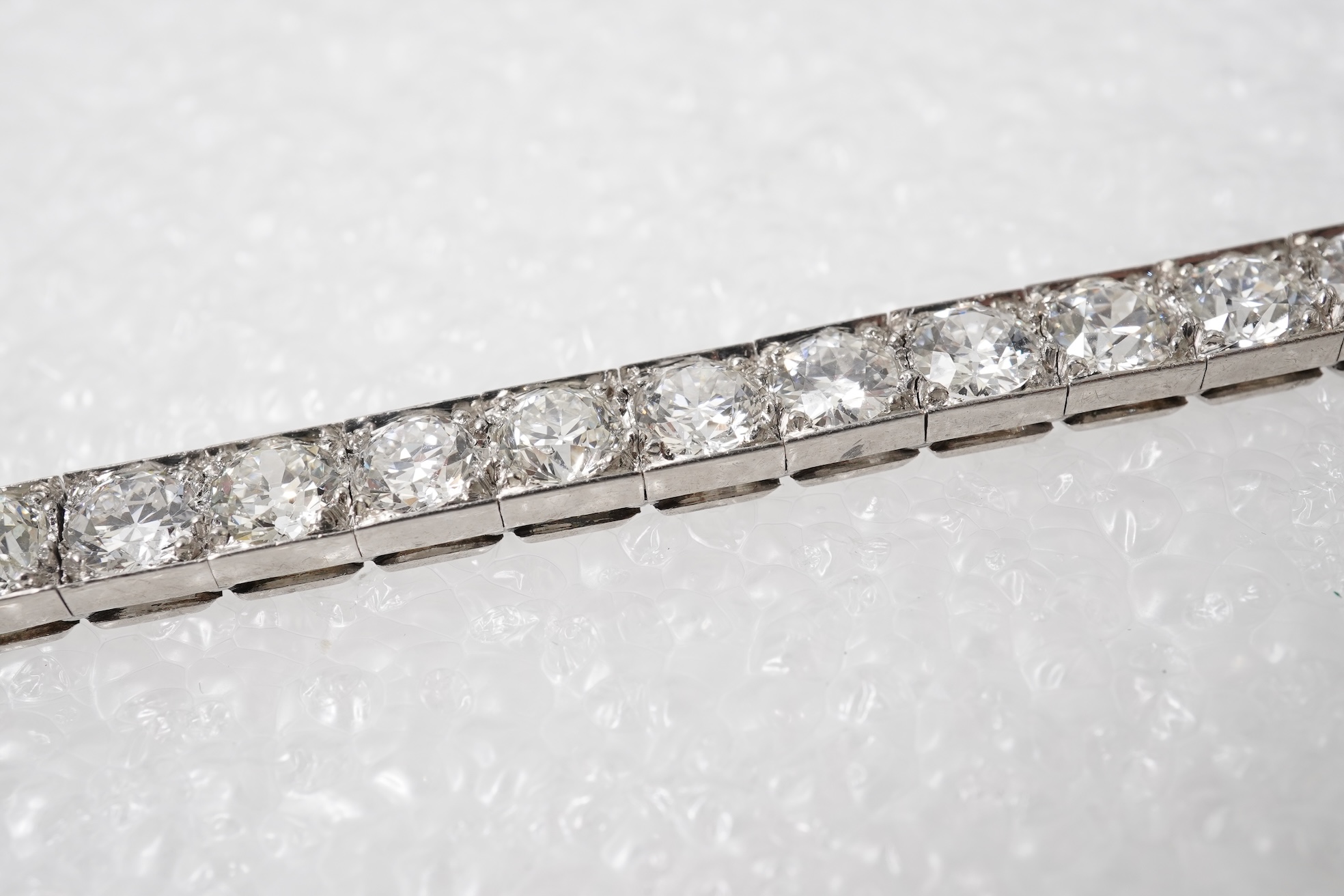 An Art Deco diamond tennis bracelet, circa 1930